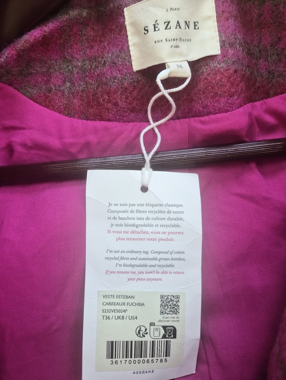 *NWT* [Sezane] Esteban Jacket - Solidarity Creation, Size 36/s - Picture 5 of 8